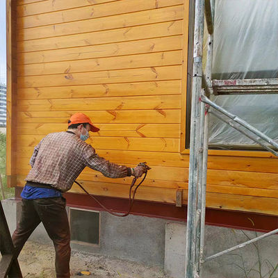 Houtproducten voor de buitenruimte Bescherming Houten woning Renovatie Verf op waterbasis Antigeelverzorging